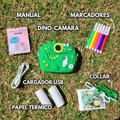 Camara Dinosaurio con Impresora: saca Fotos, Imprime y Filma
