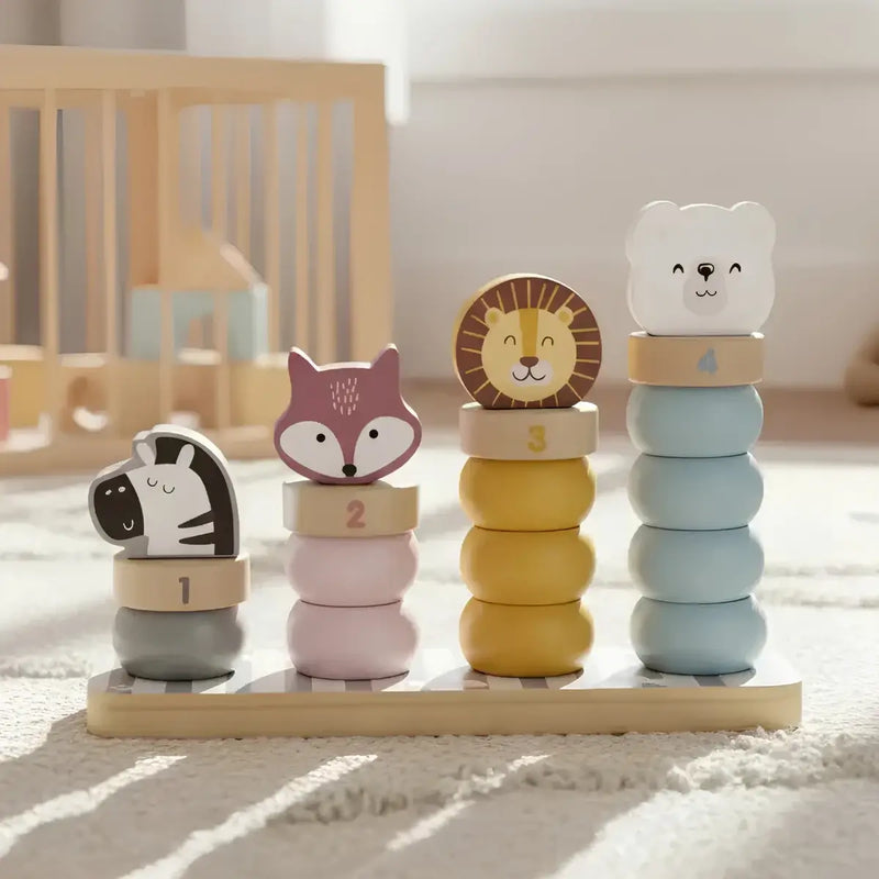 Juego de Encastre de Madera con Animales | Puzzle Didáctico Infantil Montessori