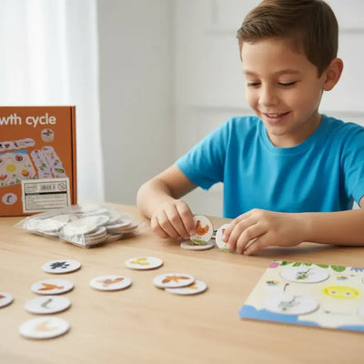 Puzzle Educativo Infantil Ciclo de Vida de Animales Rompecabezas Didáctico