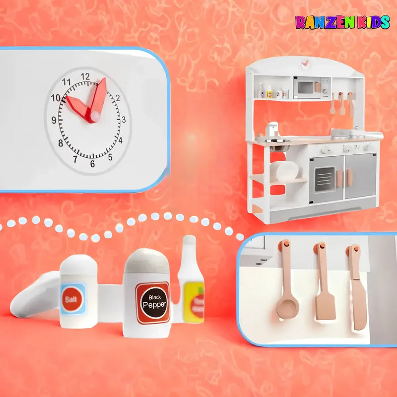 Cocinita Infantil de Madera con Horno y Accesorios | Juego Didáctico para niños
