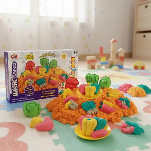 Arena Mágica Cinética Juego Infantil Con Molde De Comida