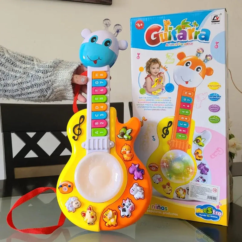 Guitarra Jirafa Con Luz Y Música Didáctica Para Bebé