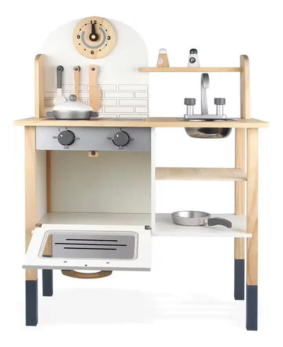 Cocina Infantil de Madera Blanca con Accesorios