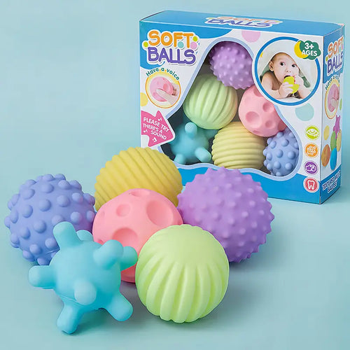 Set de 6 Pelotas Sensoriales Para Bebé - Desarrolla el Tacto