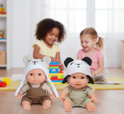 Muñeca Bebé con Gorrito Animalito