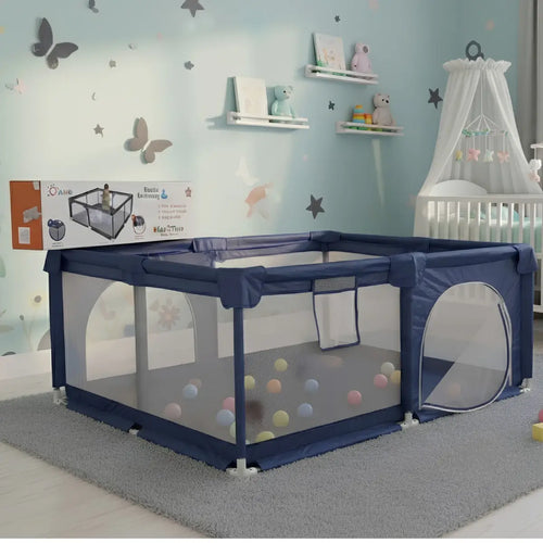 Corral de Juego para Bebé Rectangular | Área Segura Infantil con Malla Protectora