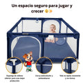 Corral de Juego para Bebé Rectangular | Área Segura Infantil con Malla Protectora - imagen 5