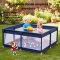 Corral de Juego para Bebé Rectangular | Área Segura Infantil con Malla Protectora - imagen 7