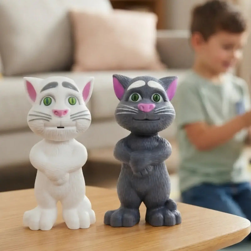 Gato Interactivo que Repite Voz | Juguete Parlante Infantil Tipo Talking Tom con Sonidos Divertidos