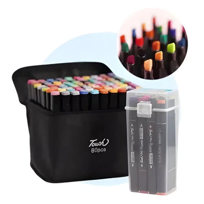 Set de 80 Marcadores Mágicos Doble Punta Touch