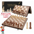Ajedrez de Madera Portátil con Tablero Plegable | Juego Clásico Educativo Completo - imagen 4