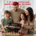 Ajedrez de Madera Portátil con Tablero Plegable | Juego Clásico Educativo Completo - imagen 5