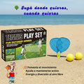 Set Red Tenis Portátil Paletas Pelotas Juego Exterior para Niños - imagen 4