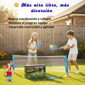 Set Red Tenis Portátil Paletas Pelotas Juego Exterior para Niños - imagen 5