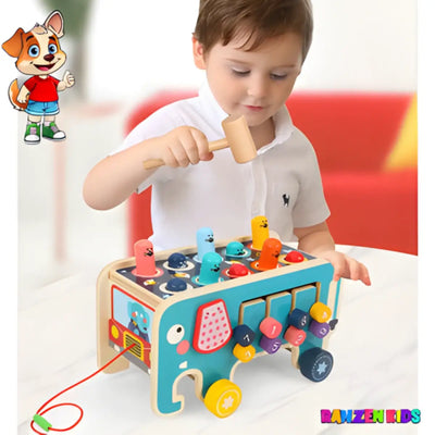 Elefante Didáctico de Madera Montessori para Desarrollo Infantil