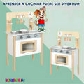 Cocinita de Madera para Niños con Accesorios | Juego de Cocina Didáctico Infantil - imagen 2