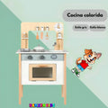 Cocinita de Madera para Niños con Accesorios | Juego de Cocina Didáctico Infantil - imagen 4