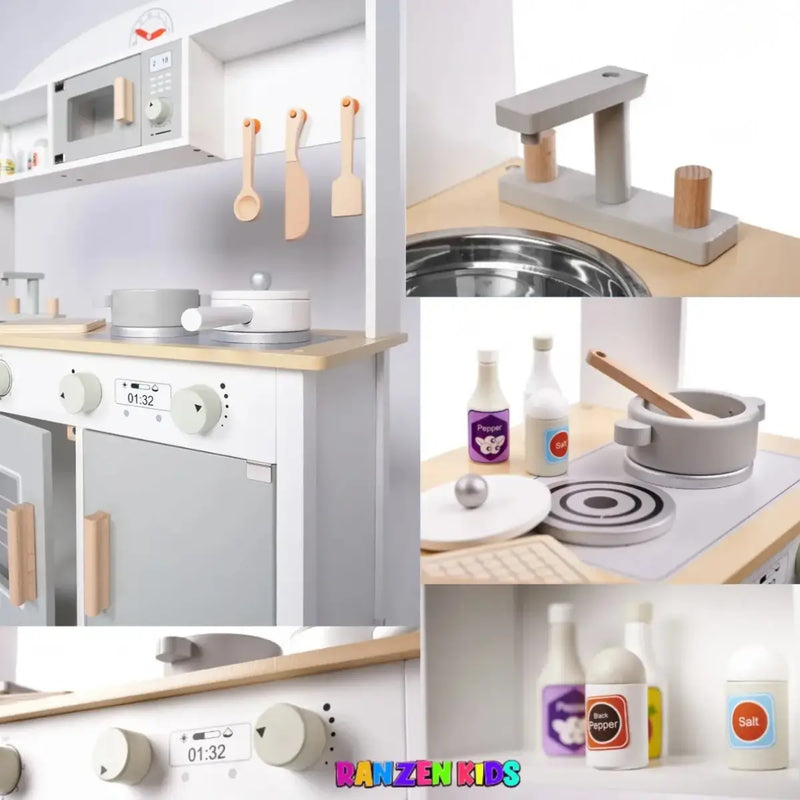 Cocinita Infantil de Madera con Horno y Accesorios | Juego Didáctico para niños