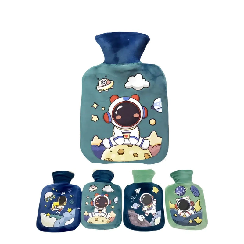 Bolsa de Agua Caliente para niños 500ml | Diseño Astronauta Suave y Seguro