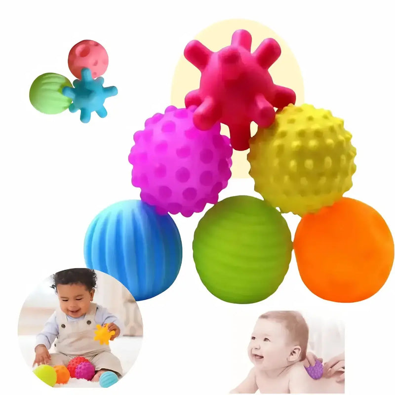 Pelotas Sensoriales Set De 6. Juguetes Para Bebé