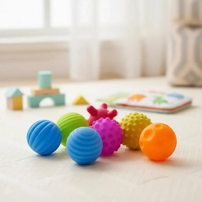 Pelotas Sensoriales Set De 6. Juguetes Para Bebé