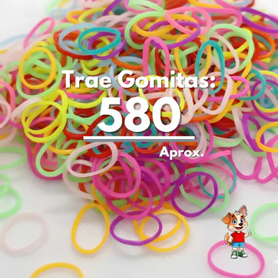 Kit de Gomitas Flor para Pulseras Infantil | Set Creativo para Armar Accesorios
