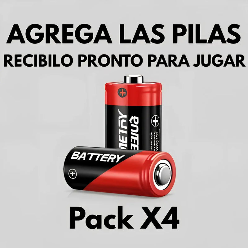 Agregá las pilas AA 😉