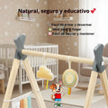 Gimnasio Nordico Infantil Madera Con Alfombra Actividades - imagen 8
