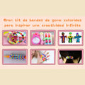 Kit de Gomitas Flor para Pulseras Infantil | Set Creativo para Armar Accesorios - imagen 8