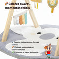 Gimnasio Nordico Infantil Madera Con Alfombra Actividades - imagen 9