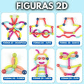 Bloques Magnéticos de Libre Armado 56 Piezas - imagen 11
