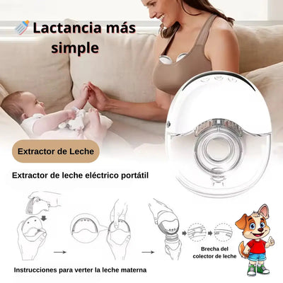 Extractor de Leche Materna Eléctrico Manos Libres | Sacaleches con Masaje y Ajuste Cómodo