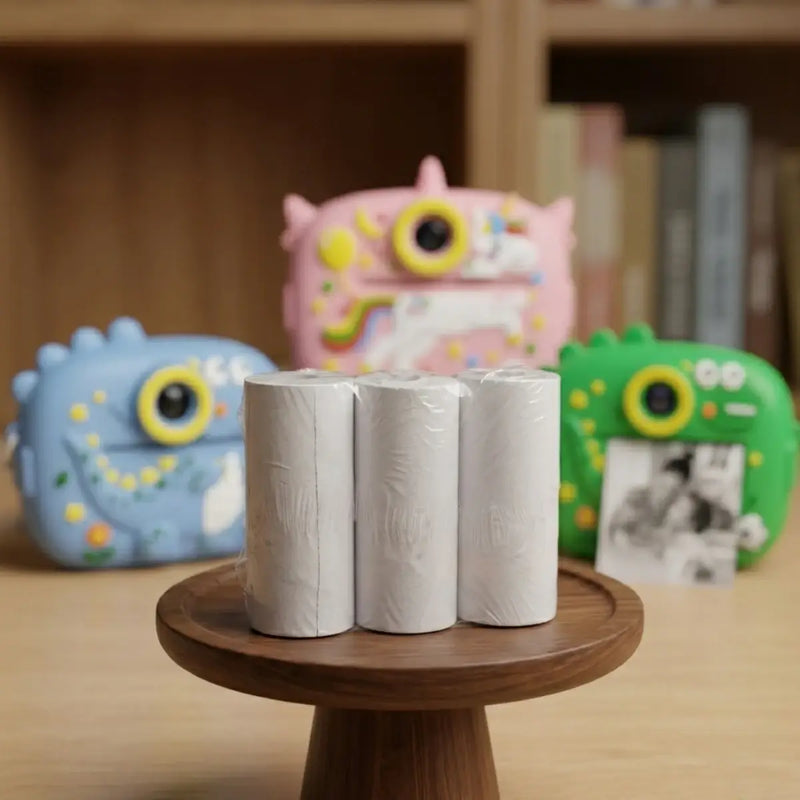 Pack x3 Rollos de Papel para Cámara Infantil - Repuesto de Impresión Instantánea