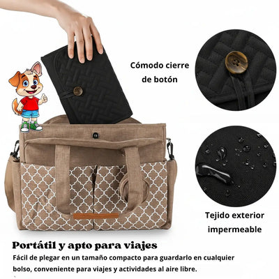 Cambiador Impermeable Portátil para Bebé: Cómodo y Seguro