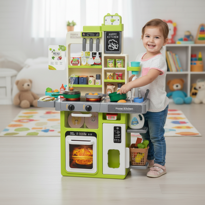 Cocinita de Juguete con Luces y Sonidos | Set de Cocina Infantil Educativo con Accesorios y Funciones Realistas