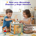 Cubo de Madera Actividades 5 en 1 para Bebés - imagen 12