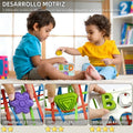 Cubo Sensorial Montessori con Bandas Elásticas | Juguete de Encastre para Bebés con Formas - imagen 7