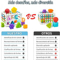 Cubo Sensorial Montessori con Bandas Elásticas | Juguete de Encastre para Bebés con Formas - imagen 8
