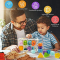Cubo Sensorial Montessori con Bandas Elásticas | Juguete de Encastre para Bebés con Formas - imagen 9