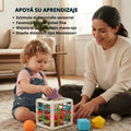 Cubo Sensorial Montessori con Bandas Elásticas | Juguete de Encastre para Bebés con Formas - imagen 12