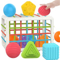 Cubo Sensorial Montessori con Bandas Elásticas | Juguete de Encastre para Bebés con Formas - imagen 3