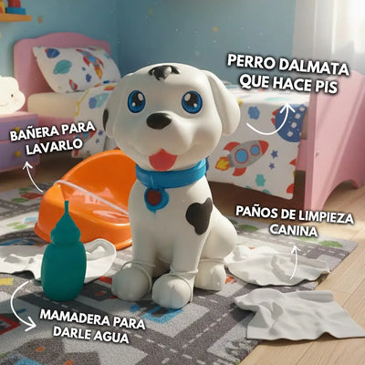 Perrito Dálmata Interactivo Hace Pipí con pelela