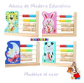 Ábaco Infantil de Madera Educativo | Aprende a Sumar y Restar Jugando - imagen 4