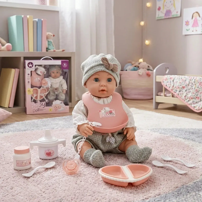 Muñeca Bebé Reborn 41cm con Accesorios | Bebote Realista para Juego de Cuidado Infantil
