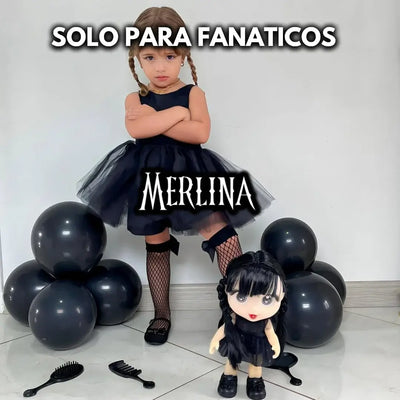 Merlina Muñeca Wednesday Infantil Animada