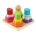 Encastre de Madera Didáctico Arcoiris x4 Figuras - imagen 2