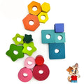 Encastre de Madera Didáctico Arcoiris x4 Figuras - imagen 6