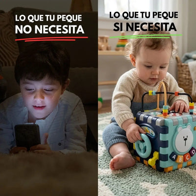 Cubo de Actividades Didactico Montessori Con Sonido y Luces