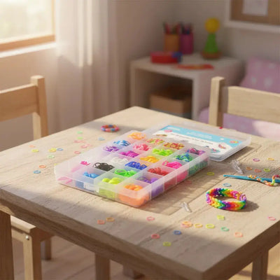 Set de 1500 Gomitas Para Armar Pulseras De Colores