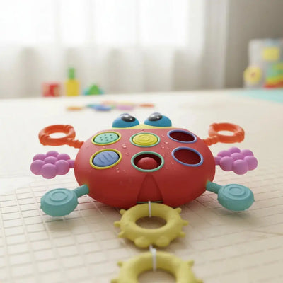 Juguete sensorial Montessori mariquita tirable para bebés